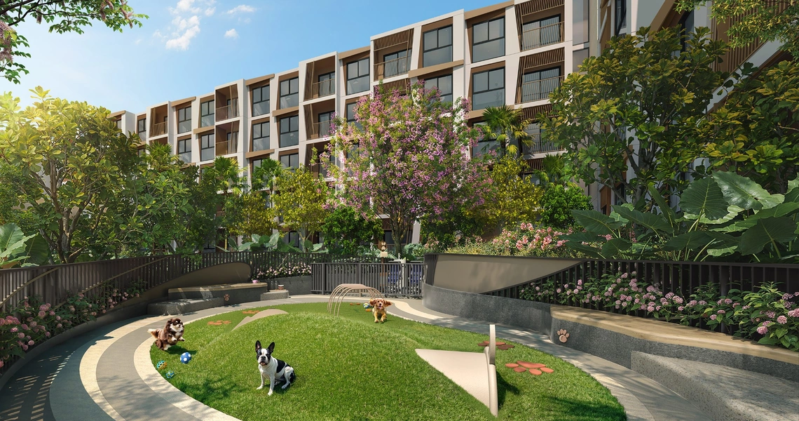 Rhea by Sansiri resort condo - pet park