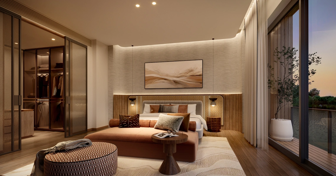 SERRANA Lakefront Pool Villas type b master bedroom