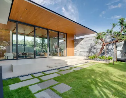 Botanica Montazure luxury villas Phuket - living room as seen from outside