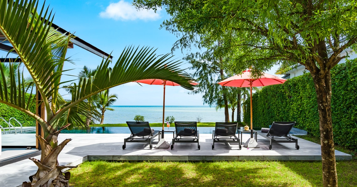 Luxury villas on Samui 5 Bedroom Beachfront Villas in Baan Talay terrace sea view