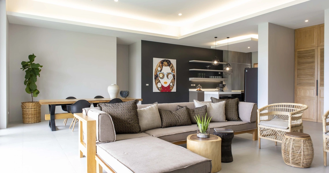 Luxury villas on Phuket Manick Hillside living room