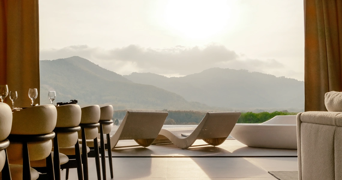 AYANA Soluna Villas pool with deck interior
