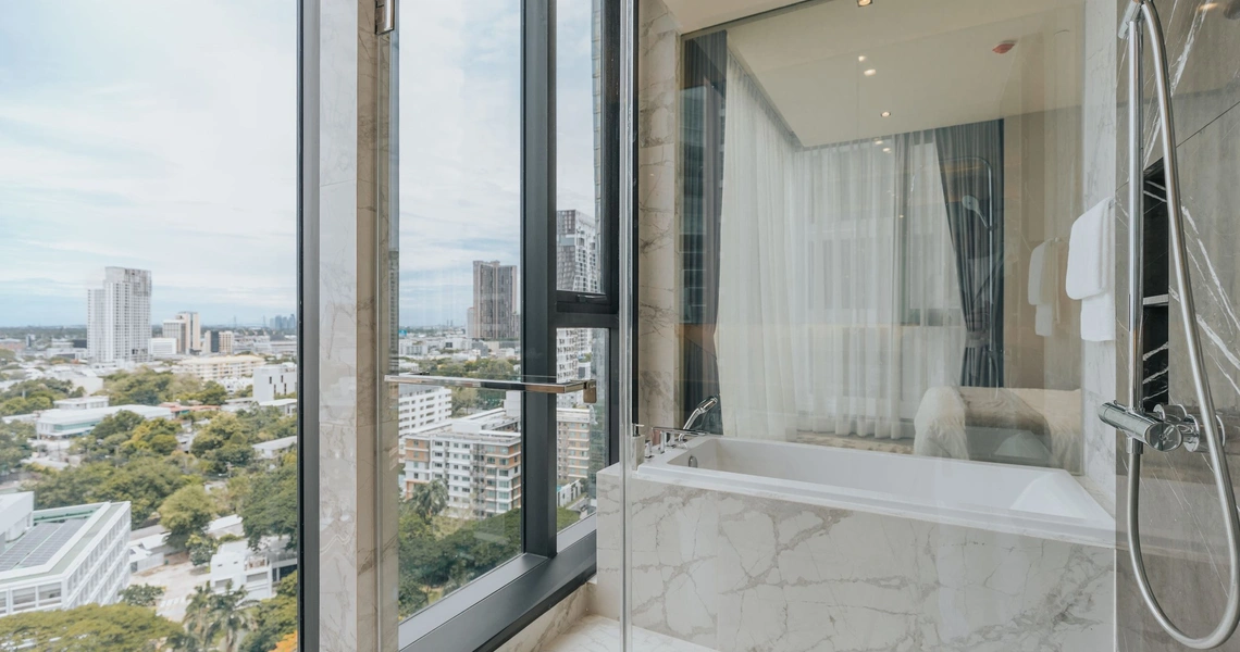 Hyde Heritage Thonglor Bangkok luxury condo - 2-bedroom master bathroom