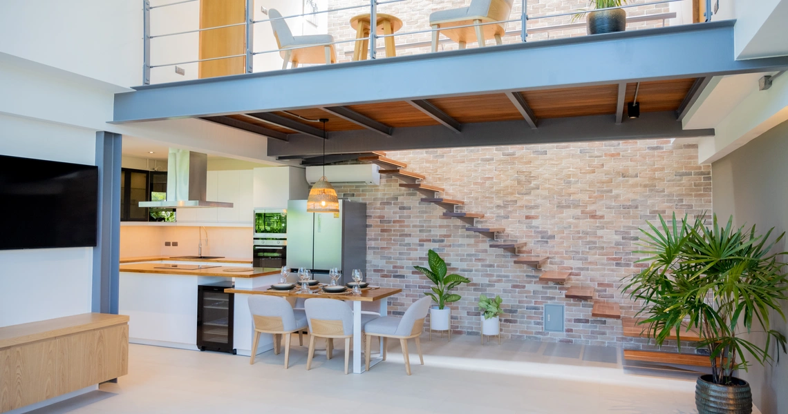 Riverhouse Phuket 2 bedroom villa dining and 2nd floor