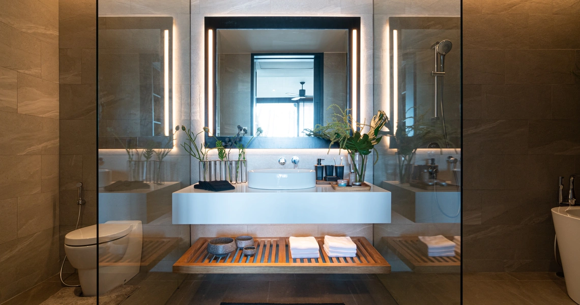 Condominium on Phuket MGallery Residences MontAzure Lakeside bathroom