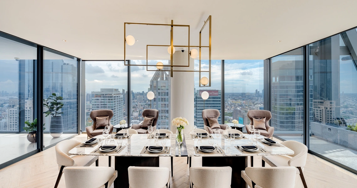 Tait Sathorn  12 Luxury Bangkok Condominium Private Dining Room