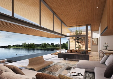 SERRANA Lakefront Pool Villas type a living room