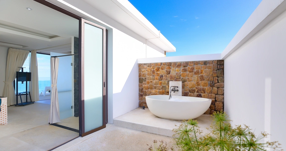 Luxury villas on Samui Villa Turquoise terrace with bath