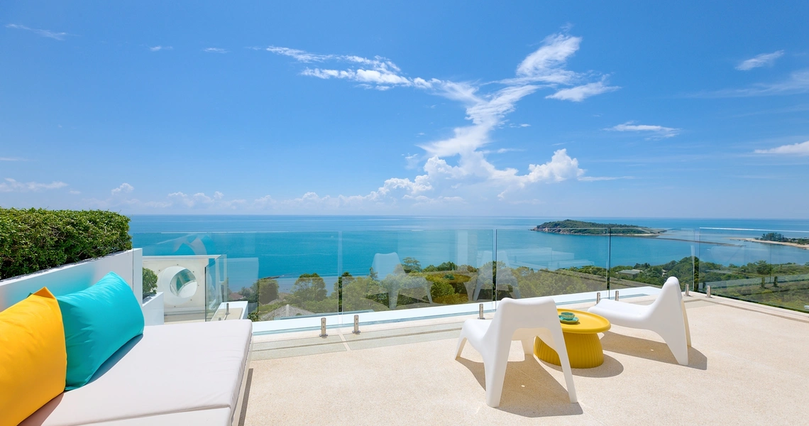 Luxury villas on Samui Villa Turquoise balcony