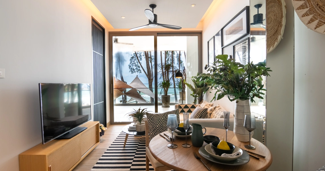 Condominium on Phuket MGallery Residences MontAzure Lakeside livingroom