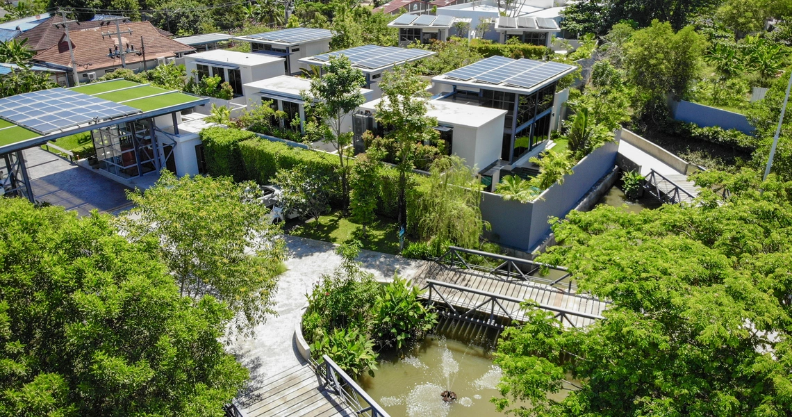 Riverhouse Phuket villas aerial view