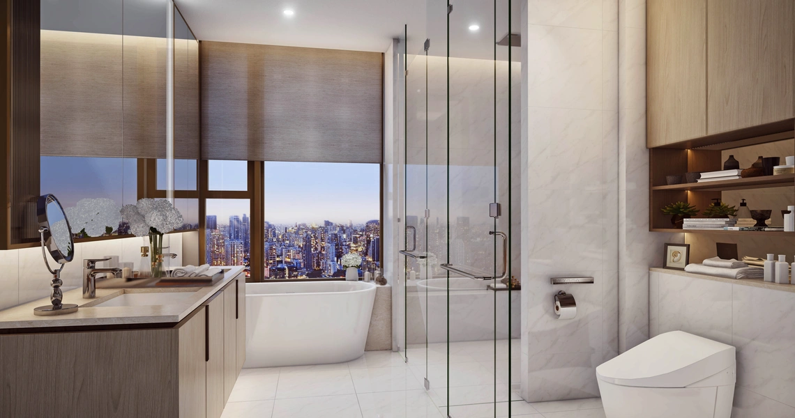 None Mulberry Grove Sukhumvit Luxury Condo Master Bathroom