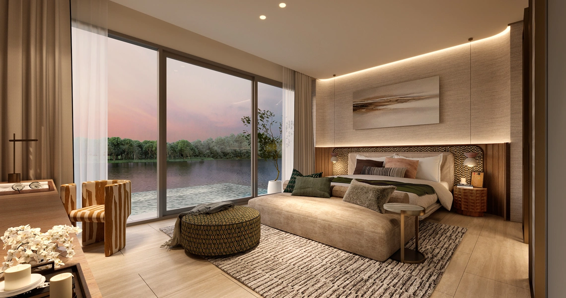 SERRANA Lakefront Pool Villas type a master bedroom
