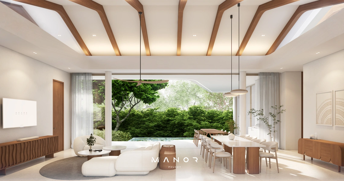 Manor Phuket iving room with i=view