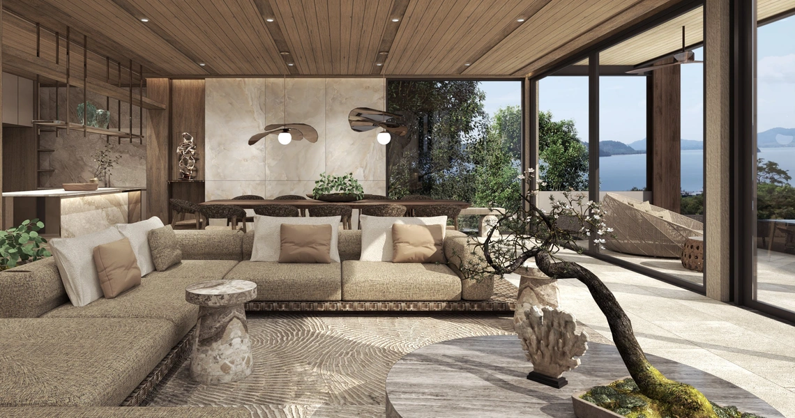 The Sky Series Collection at Sri Panwa Villa Living Area