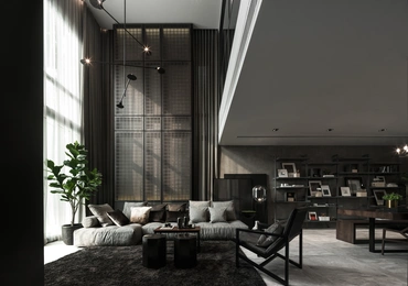 None Malton Ari Bangkok Luxury Houses Tropical Loft Living Room
