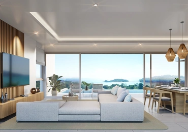 Horizon 32 living room with view