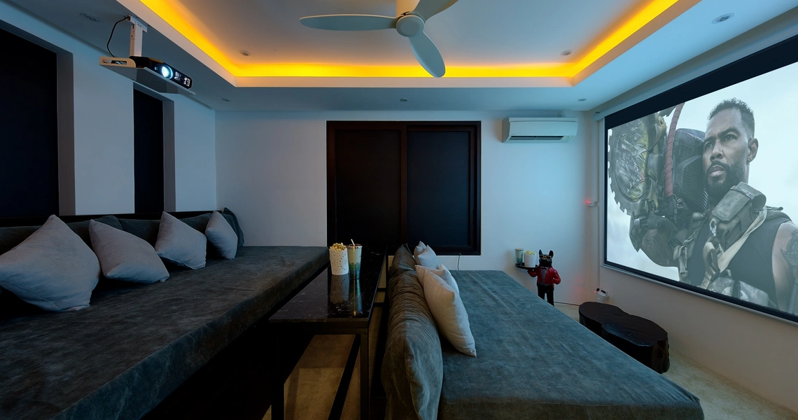 Luxury villas on Samui Villa Turquoise movie room