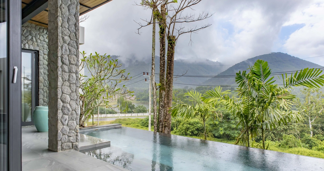 Luxury villas on Phuket Manick Hillside swimming pool