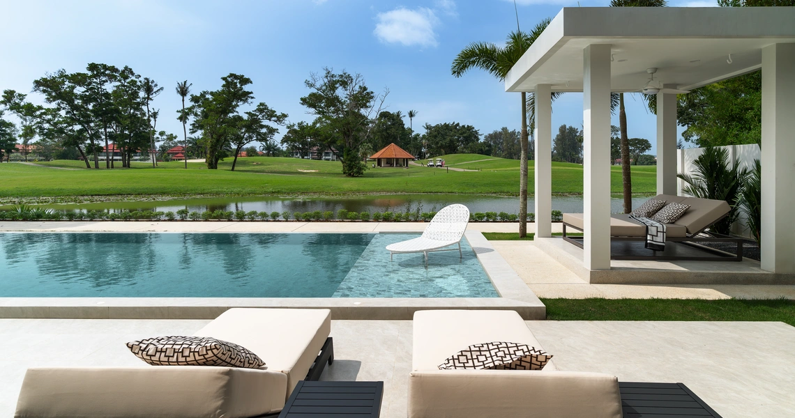 Laguna Homes - sun deck with pool