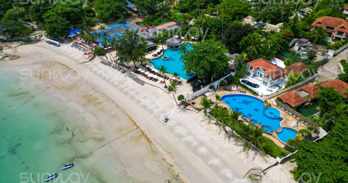 Tongson Beachfront Villa – bird eye view