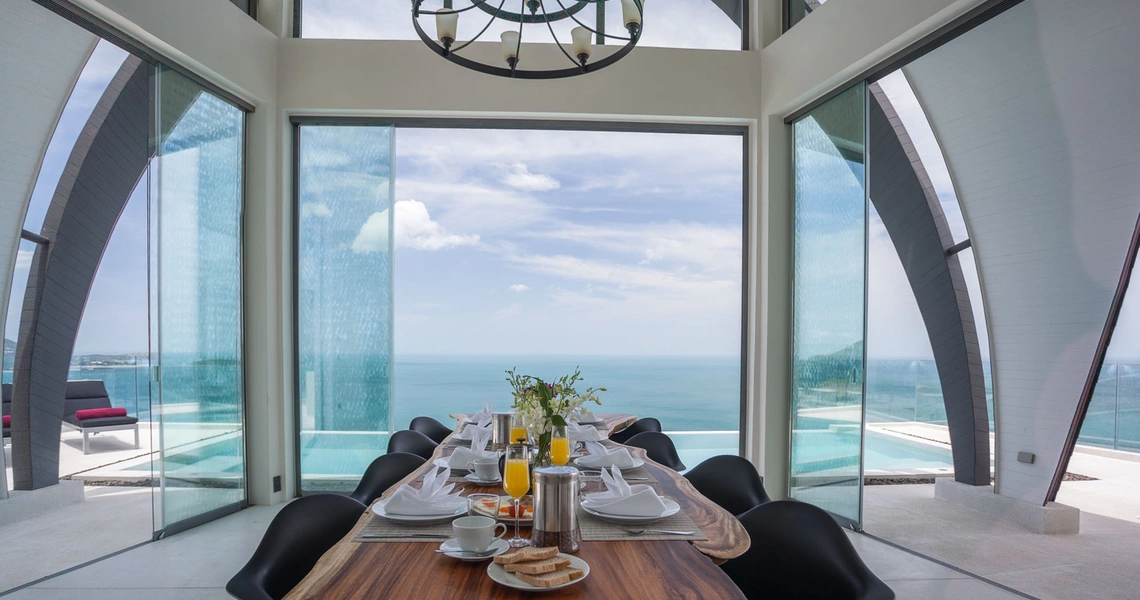 None Luxury villas on Samui Sky Dream Villa dining area