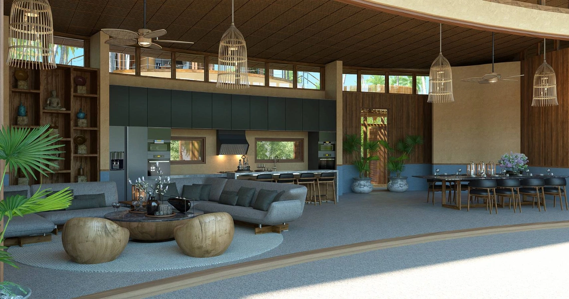 None Kunkhao Tara Villas– Living Area