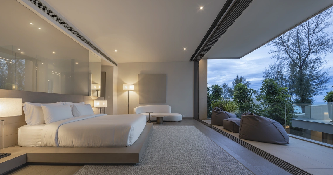 Veyla Natai beachfront villas beach villa bedroom