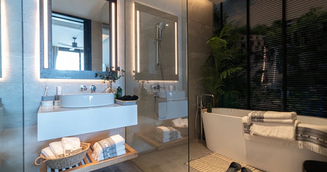 Condominium on Phuket MGallery Residences MontAzure Lakeside bathroom