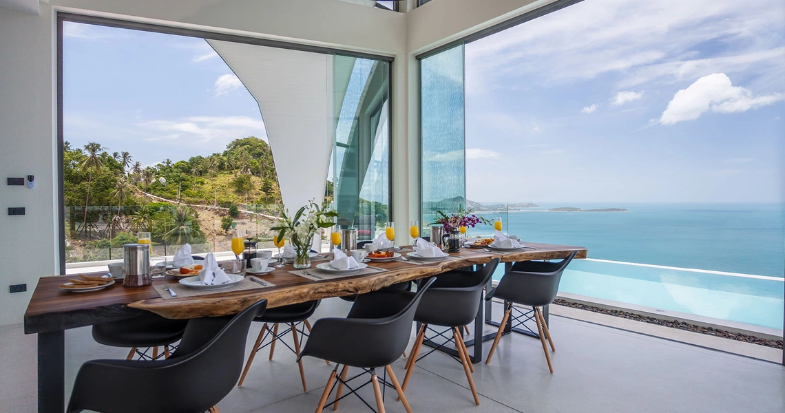 None Luxury villas on Samui Sky Dream Villa dining area