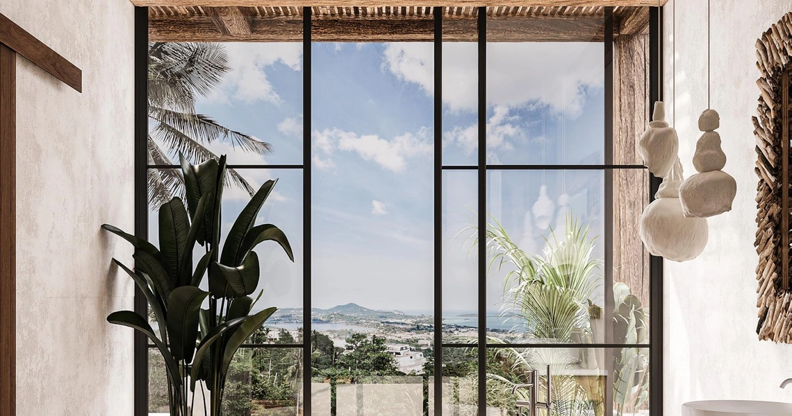 Chandra Samui designer villas - bathtub