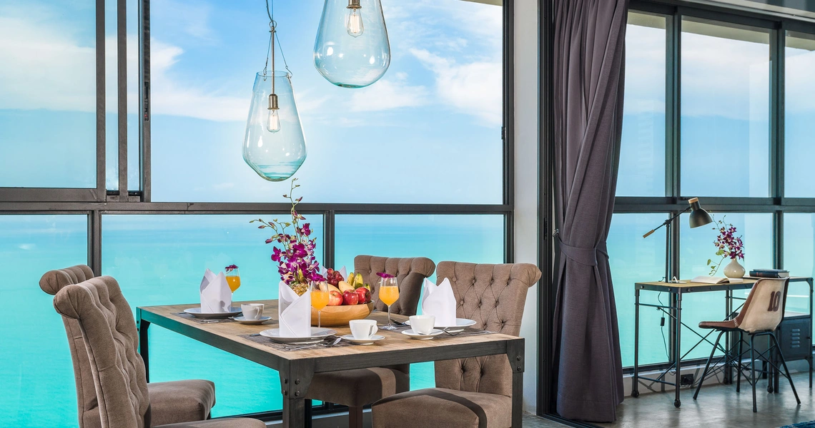 None Luxury villas on Samui Sky Dream Villa dining area