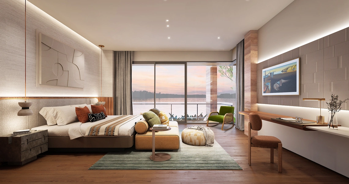 SERRANA Lakefront Pool Villas type c master bedroom
