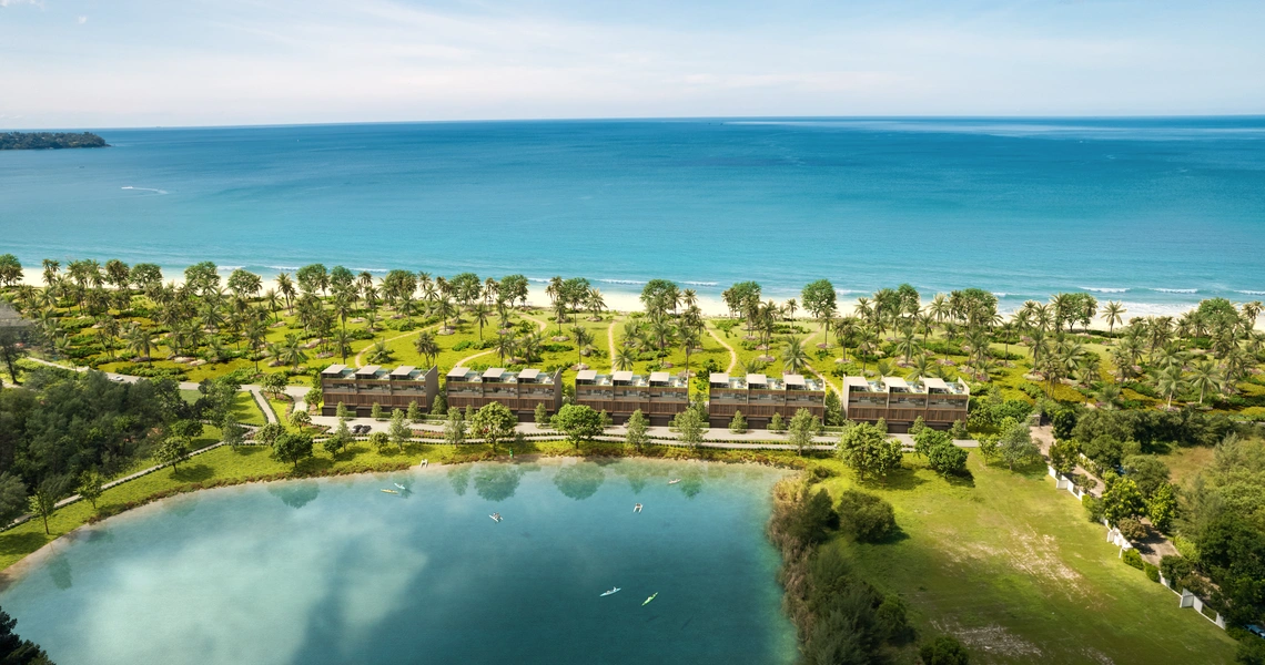 None Beach Terraces - Aerial lake