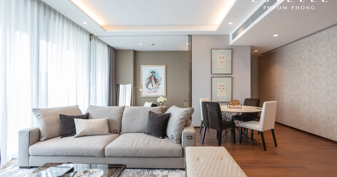 The Estelle Phrom Phong Luxury Bangkok Condo - Living room