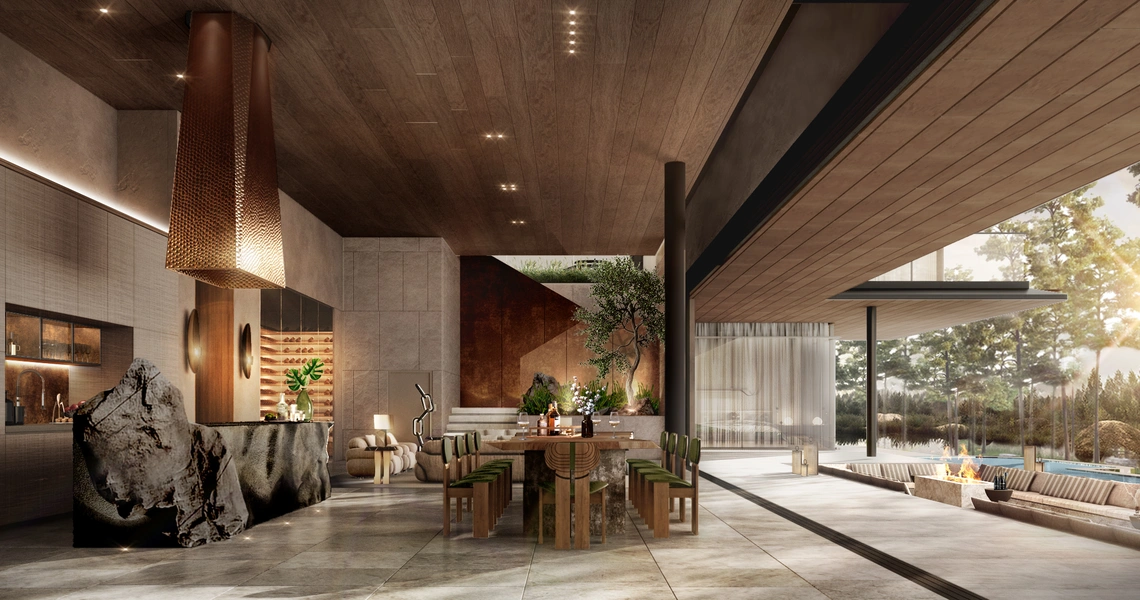 Anann Villas - living room and dining room