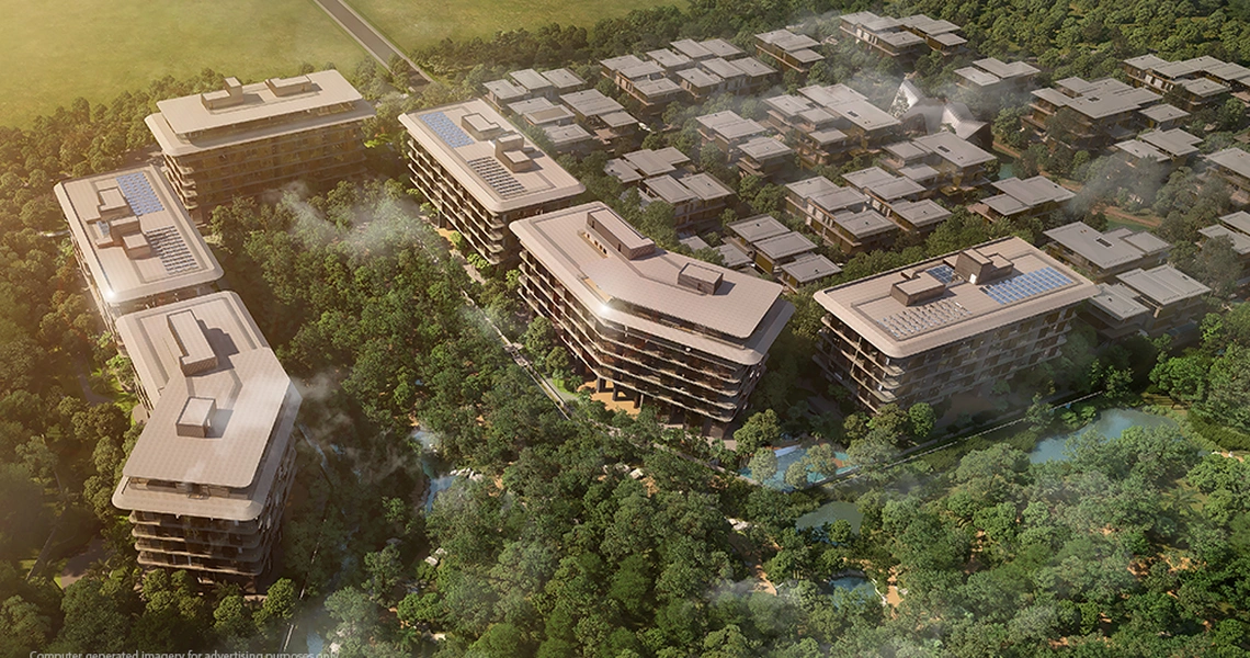 Mulberry Grove at The Forestias Luxury Bangkok Condo Aerial View