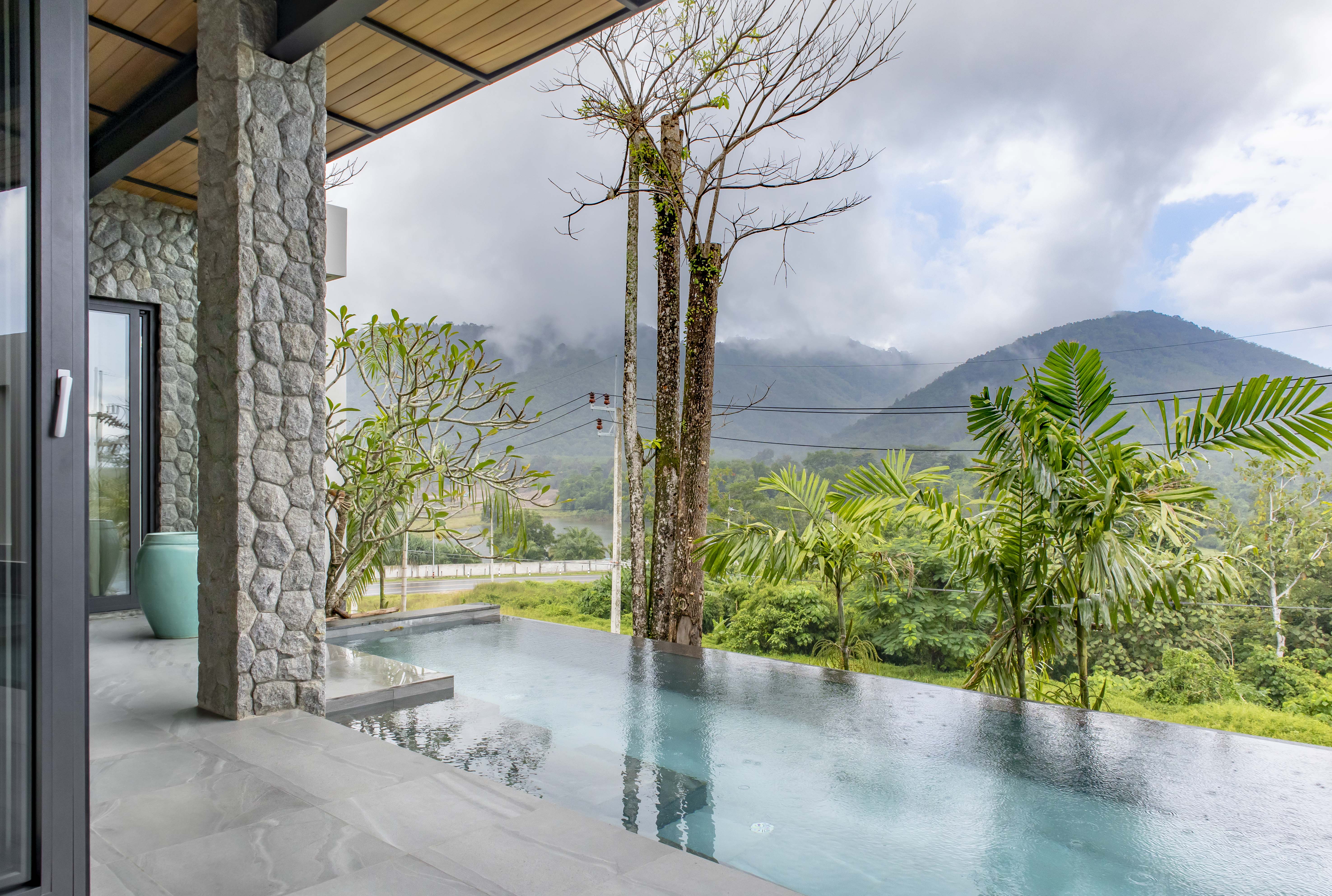 Mountain view from a pool villa on Phuket