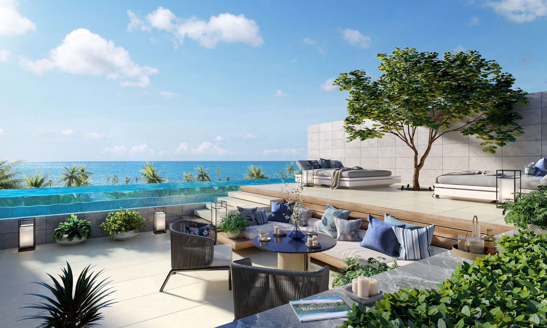 Banyan Tree Grand Residences Beach Terraces terrace with sea views