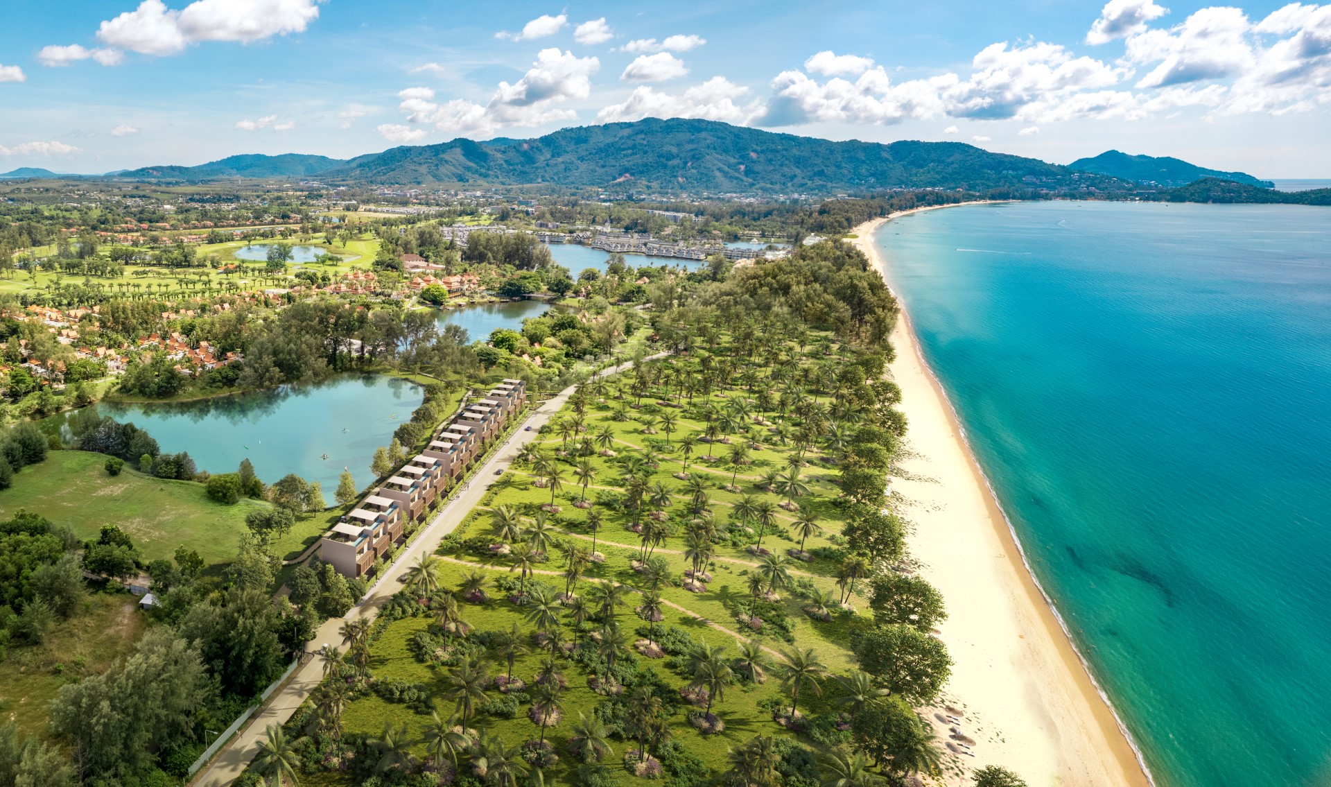 Banyan Tree Grand Residences Beach Terraces aerial view of the beach